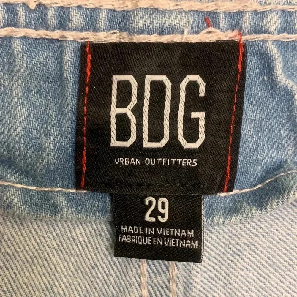 BDG VTG UO high waisted denim acid wash shorts-29